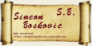 Simeon Bošković vizit kartica